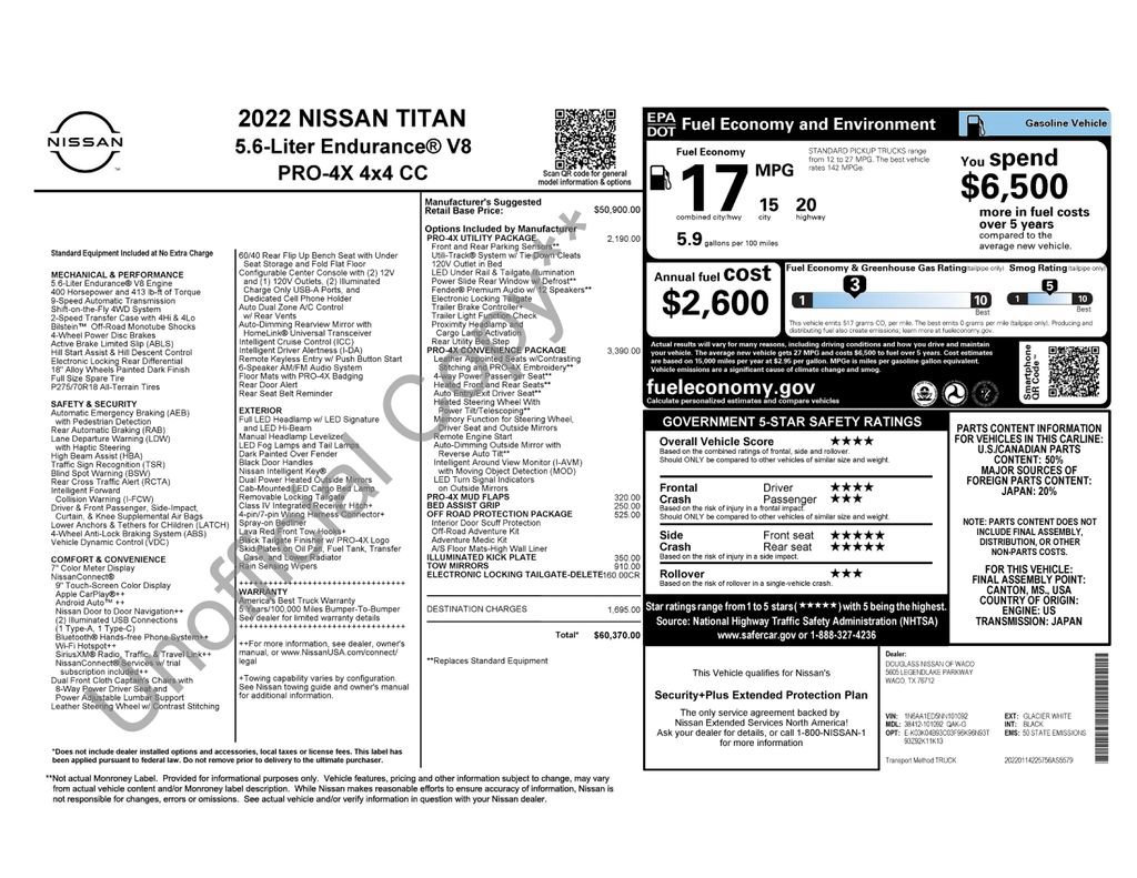 Used 2022 Nissan Titan PRO-4X w/ Pro-4x Convenience Package AWD/4WD image 29