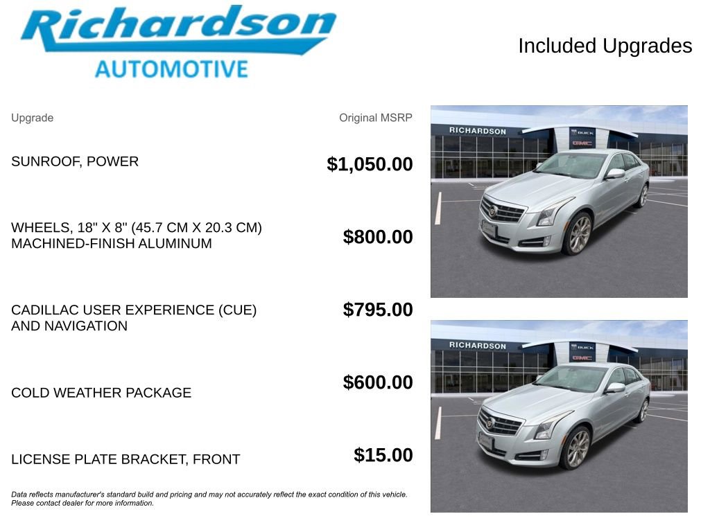 Used 2013 Cadillac ATS Performance w/ Cold Weather Package AWD/4WD image 6