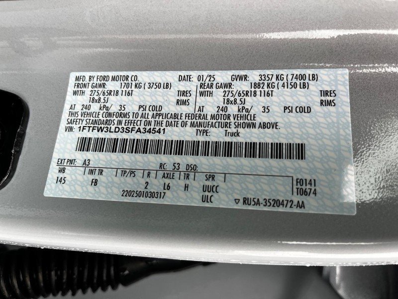 New 2025 Ford F150 XLT w/ Equipment Group 301A Standard image 17