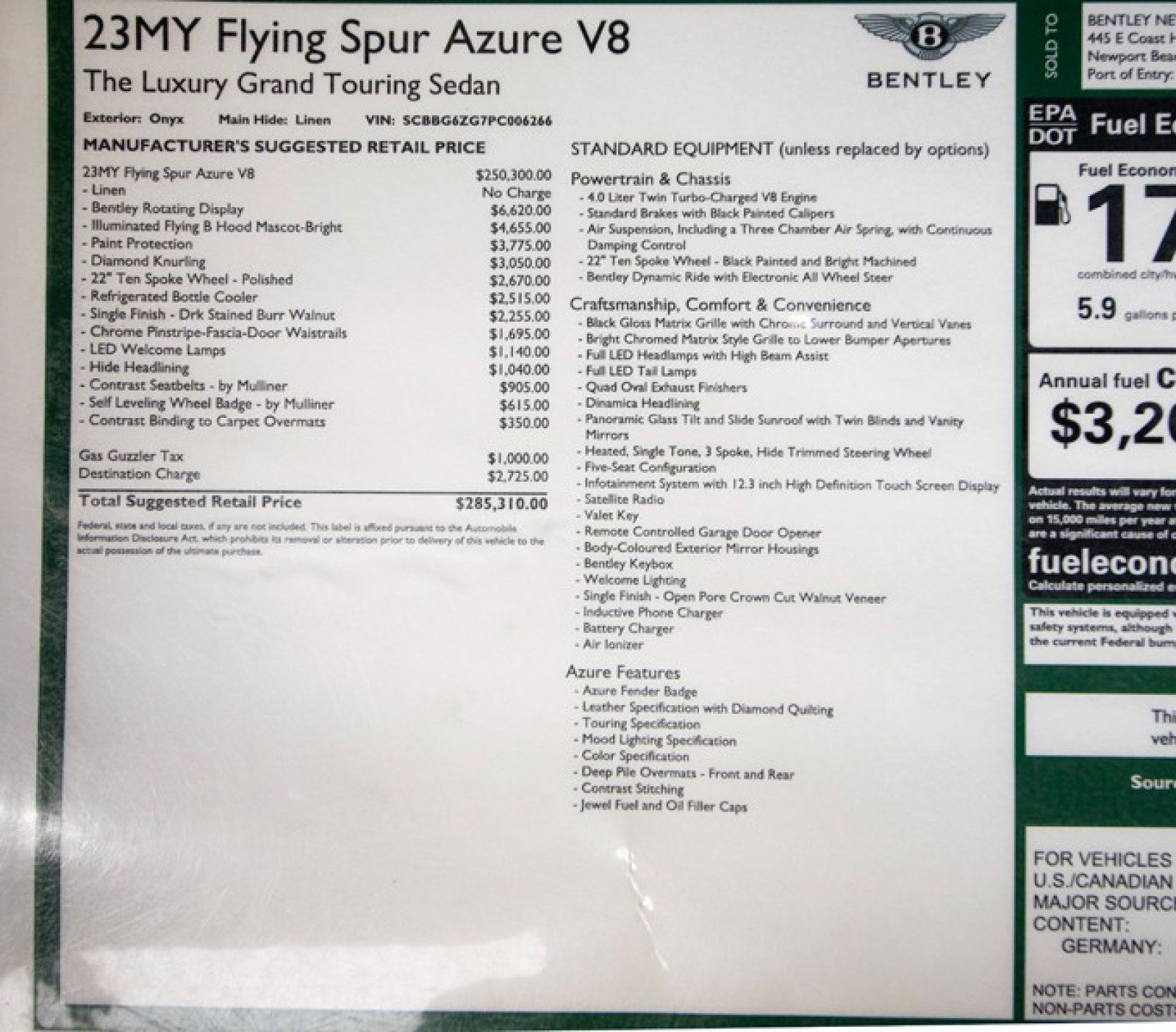 Used 2023 Bentley Flying Spur Azure image 71