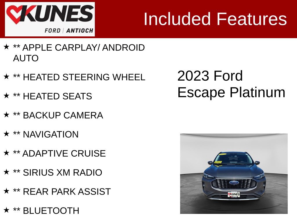 Used 2023 Ford Escape Platinum AWD/4WD image 3