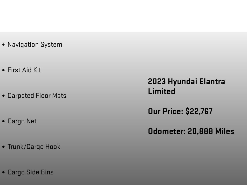 Used 2023 Hyundai Elantra Limited w/ Preferred Accessory Package image 18