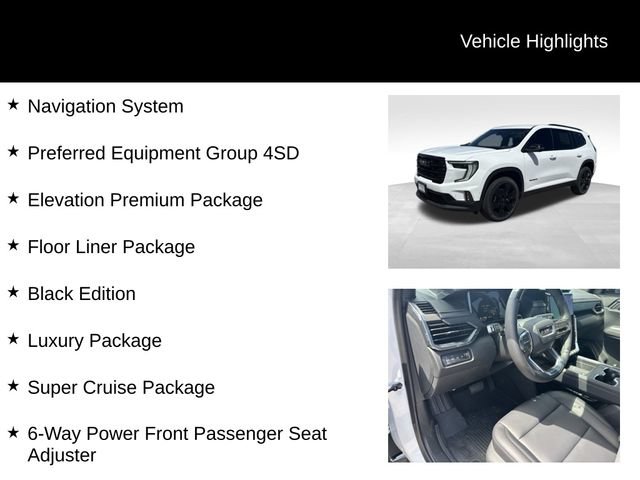 New 2026 GMC Acadia Elevation w/ Super Cruise Package AWD/4WD image 8
