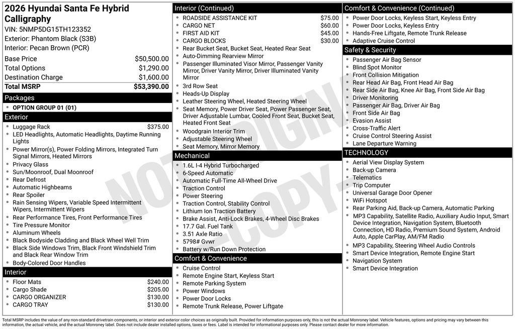 New 2026 Hyundai Santa Fe Calligraphy AWD/4WD image 4