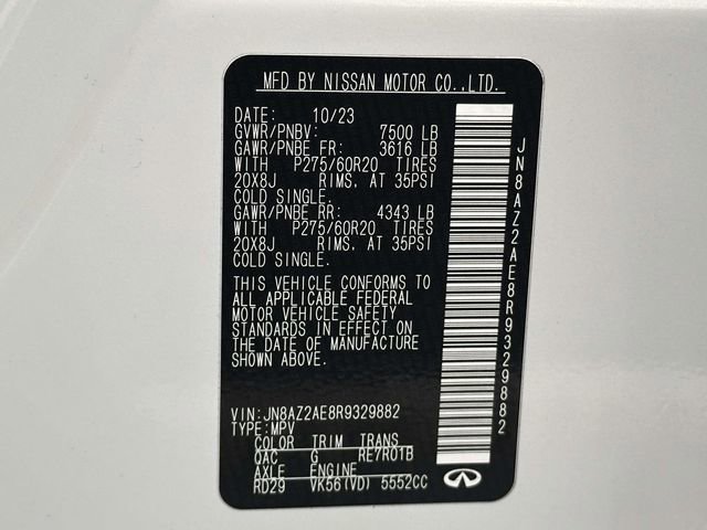 Used 2024 INFINITI QX80 Luxe w/ Cargo Package image 27