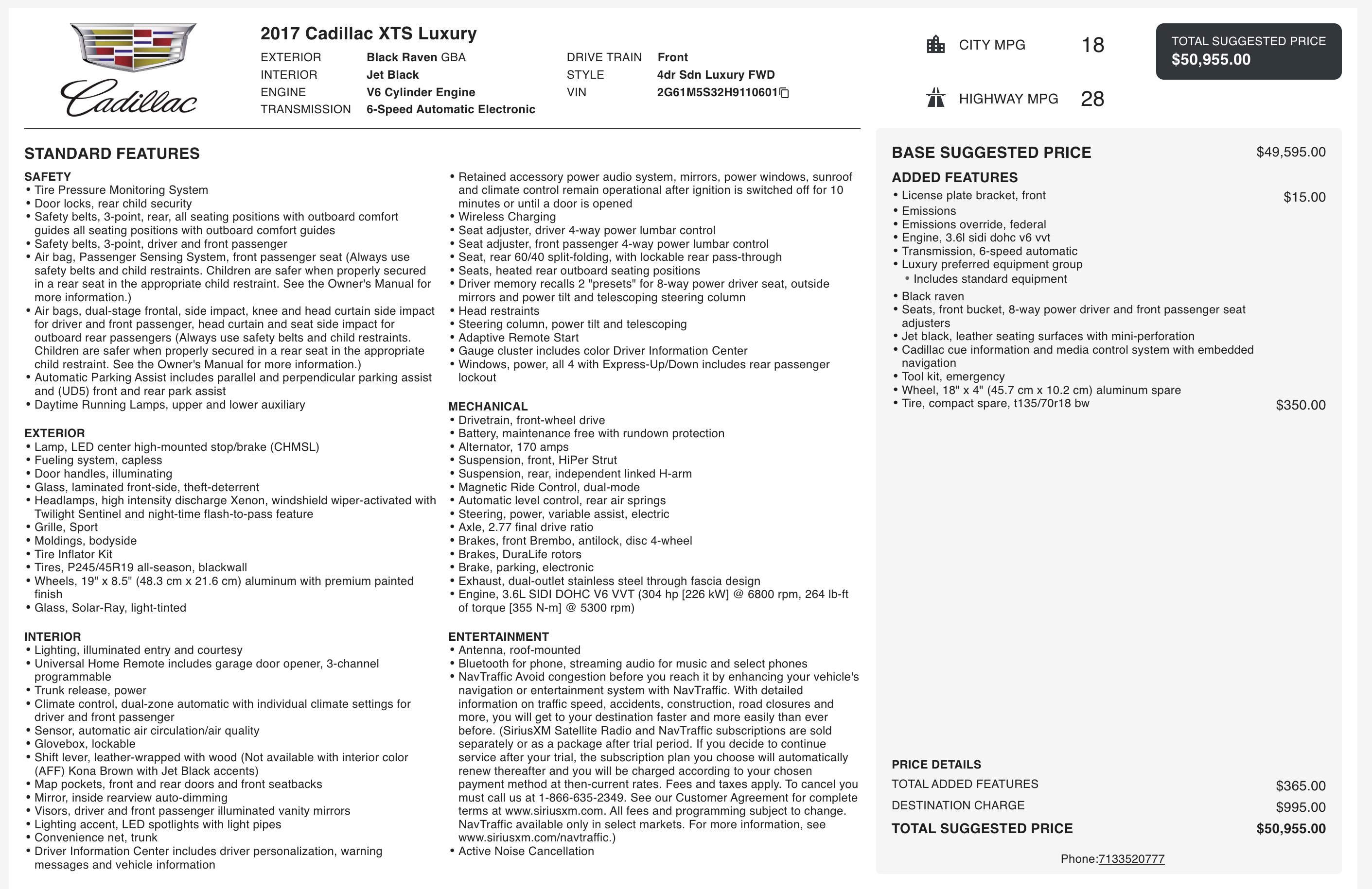 Used 2017 Cadillac XTS Luxury image 3