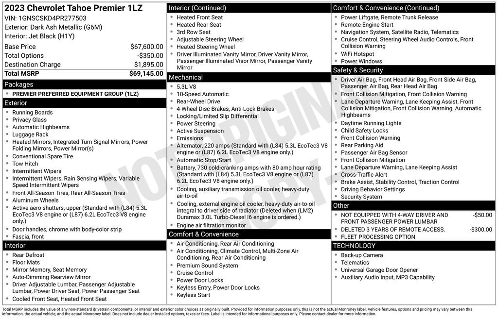 Used 2023 Chevrolet Tahoe Premier RWD image 33