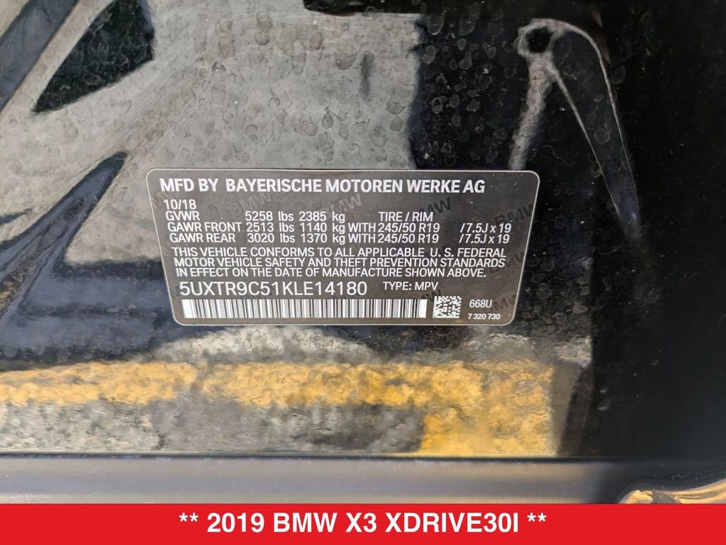 Used 2019 BMW X3 xDrive30i image 41