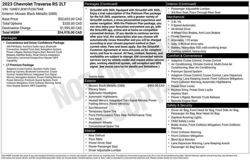 Used 2023 Chevrolet Traverse RS AWD/4WD image 12