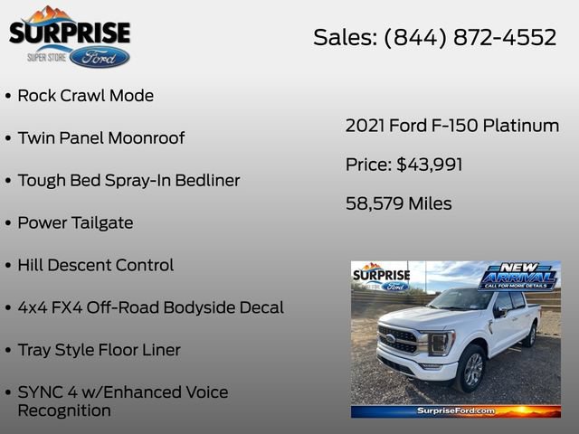Used 2021 Ford F150 Platinum w/ Equipment Group 701A High AWD/4WD image 18