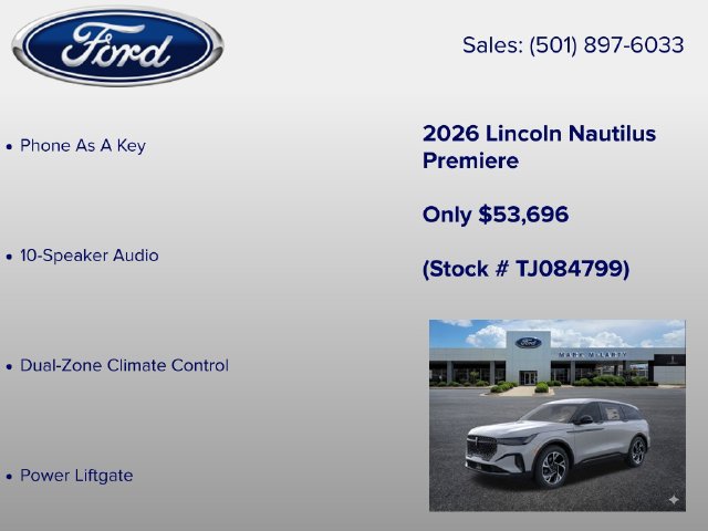 New 2026 Lincoln Nautilus Premier w/ Jet Appearance Package AWD/4WD image 12