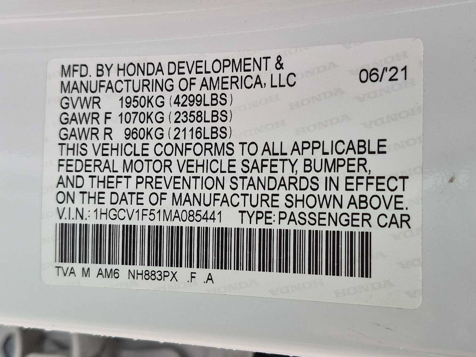Certified 2021 Honda Accord EX-L image 34