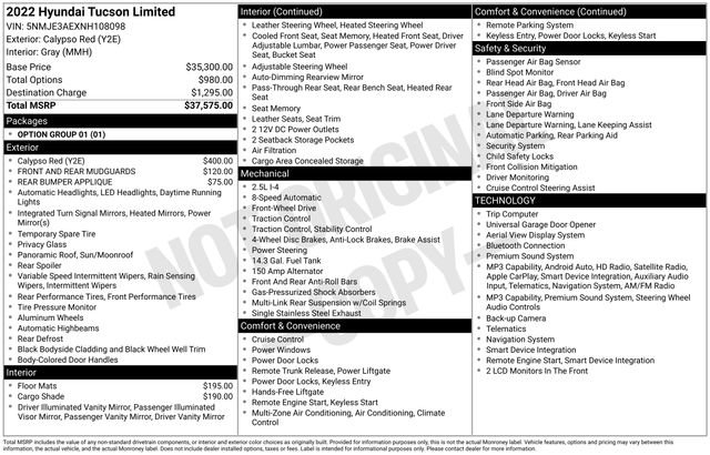 Used 2022 Hyundai Tucson Limited FWD image 2