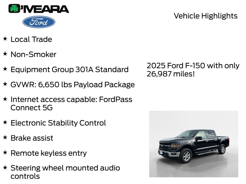 Used 2025 Ford F150 XLT w/ Equipment Group 301A Standard image 7