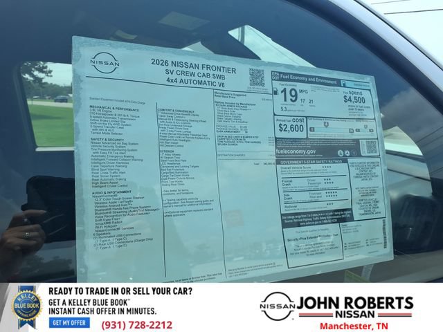 New 2026 Nissan Frontier SV w/ Tow Package AWD/4WD image 19