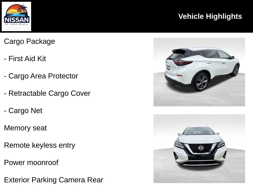 Used 2022 Nissan Murano Platinum w/ Cargo Package image 19