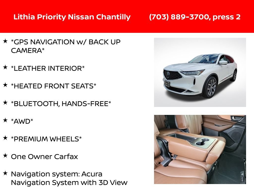 Used 2023 Acura MDX w/ Technology Package AWD/4WD image 6