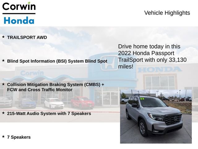 Used 2022 Honda Passport TrailSport image 6