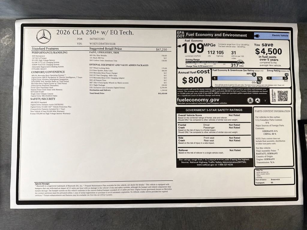 New 2026 Mercedes-Benz CLA 250+ image 9