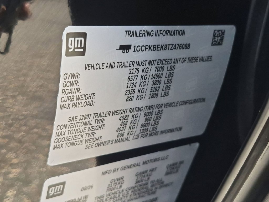 New 2026 Chevrolet Silverado 1500 Custom w/ Turbomax Blackout Package AWD/4WD image 27