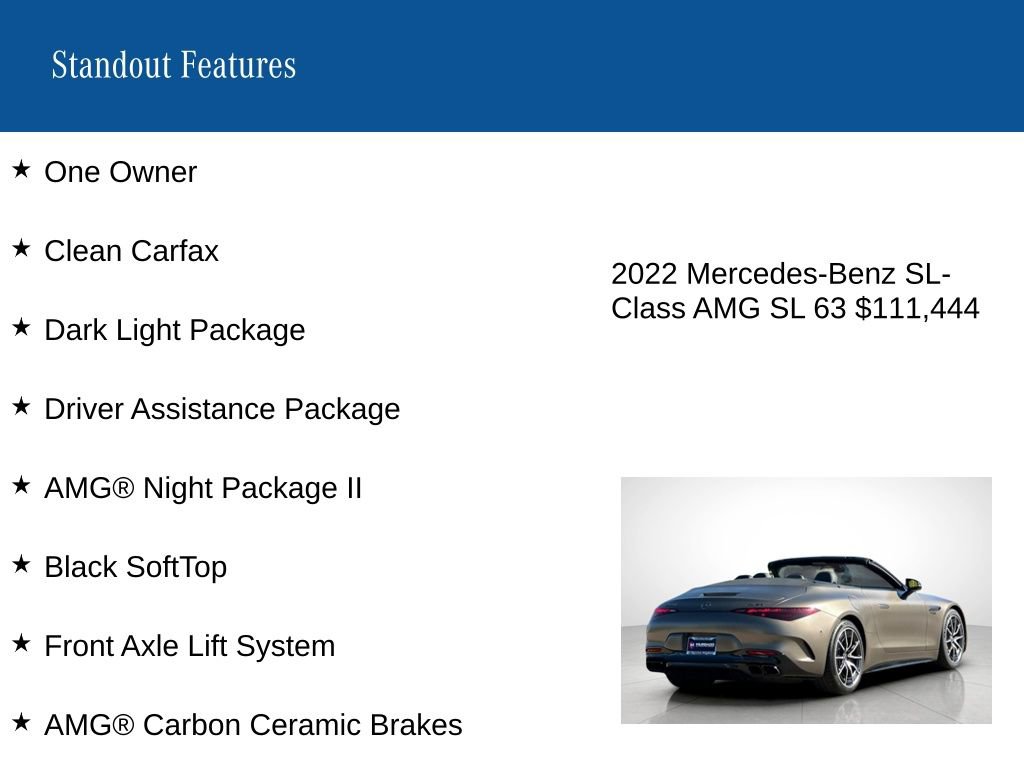 Certified 2022 Mercedes-Benz SL 63 AMG 4MATIC image 9