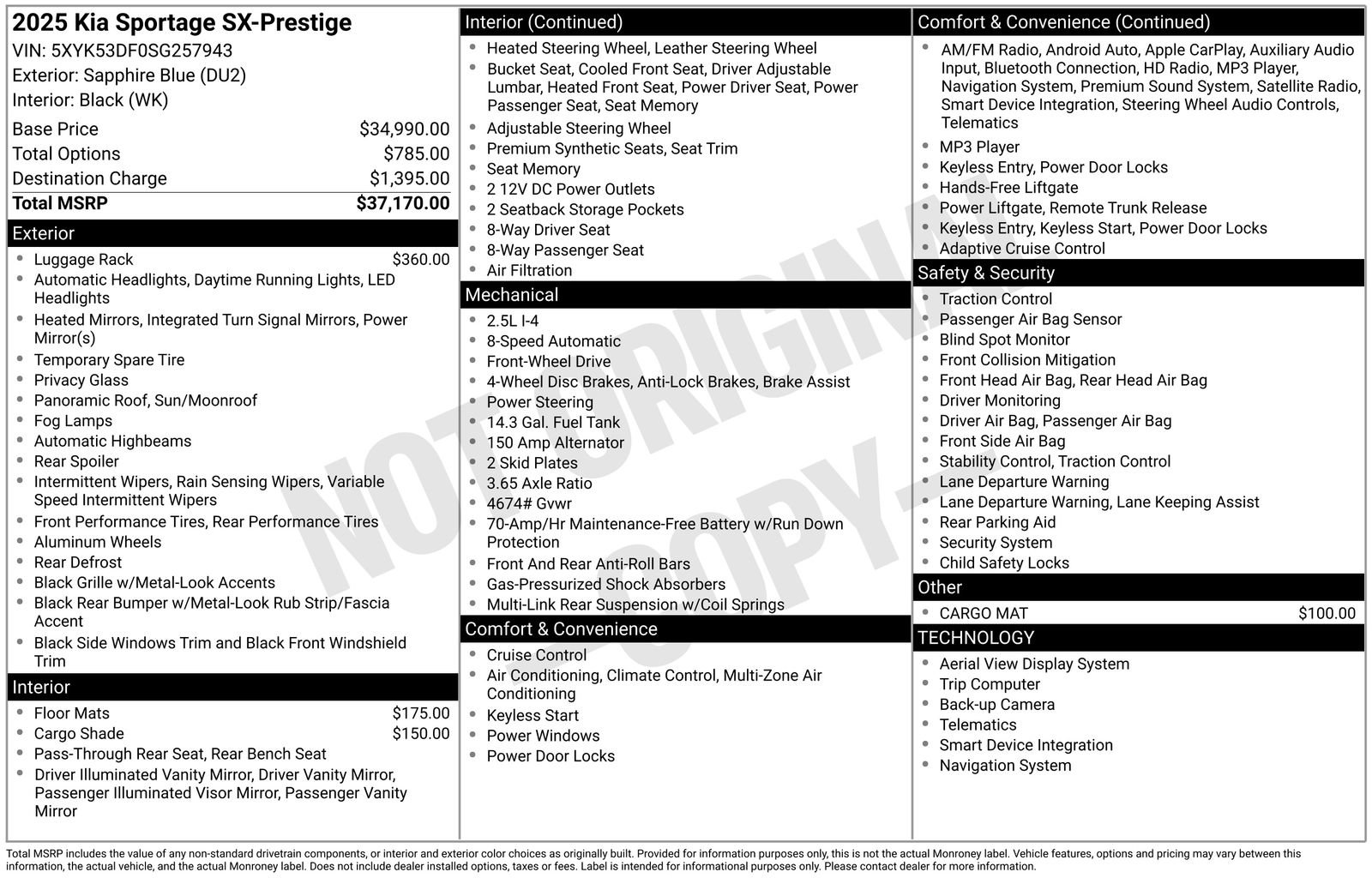 Used 2025 Kia Sportage SX FWD image 6