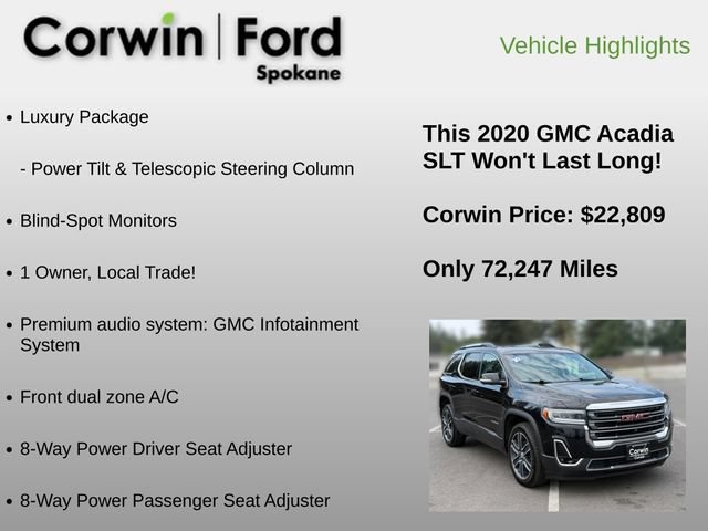 Used 2020 GMC Acadia SLT w/ Premium Package AWD/4WD image 18
