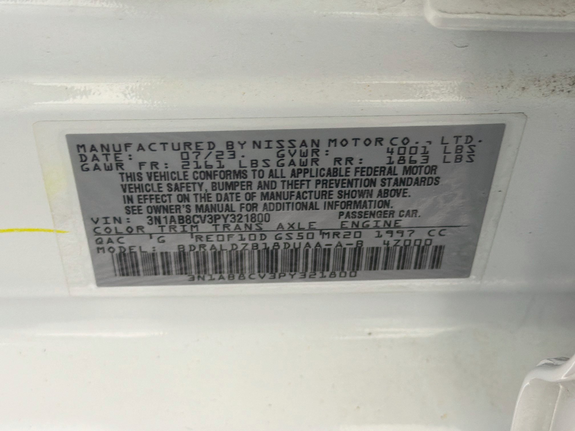 Used 2023 Nissan Sentra SV w/ All-Weather Package FWD image 12