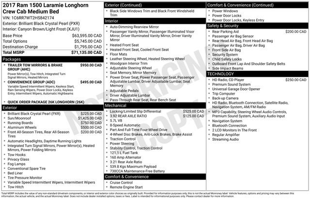Used 2017 RAM 1500 Laramie Longhorn AWD/4WD image 36