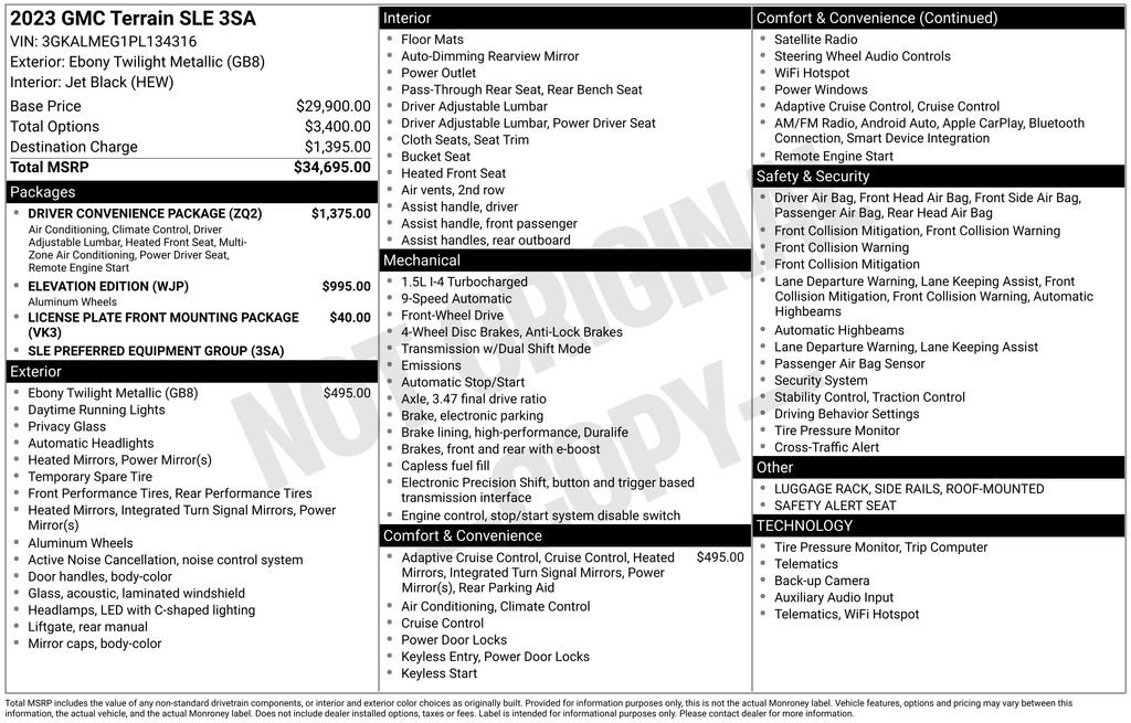 Used 2023 GMC Terrain SLE w/ Driver Convenience Package image 7