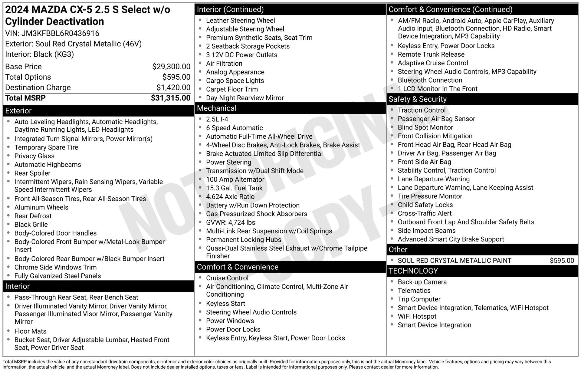 Used 2024 MAZDA CX-5 AWD 2.5 S w/ Select Package image 3