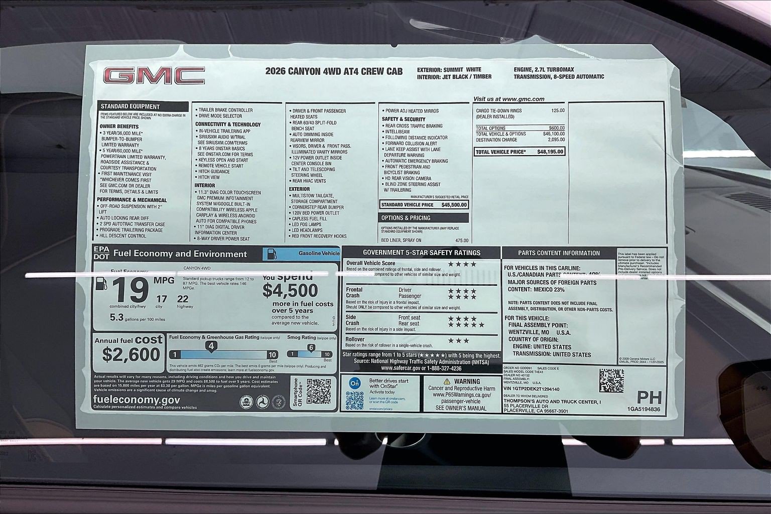 New 2026 GMC Canyon AT4 AWD/4WD image 21