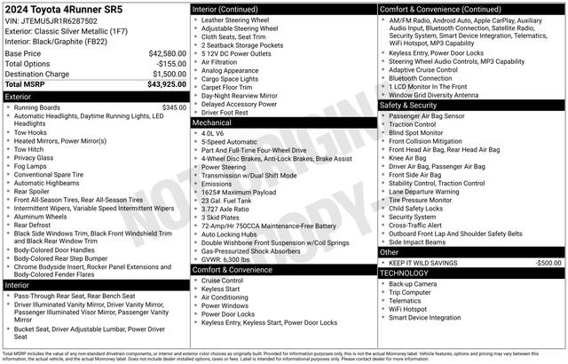 Certified 2024 Toyota 4Runner SR5 AWD/4WD image 36
