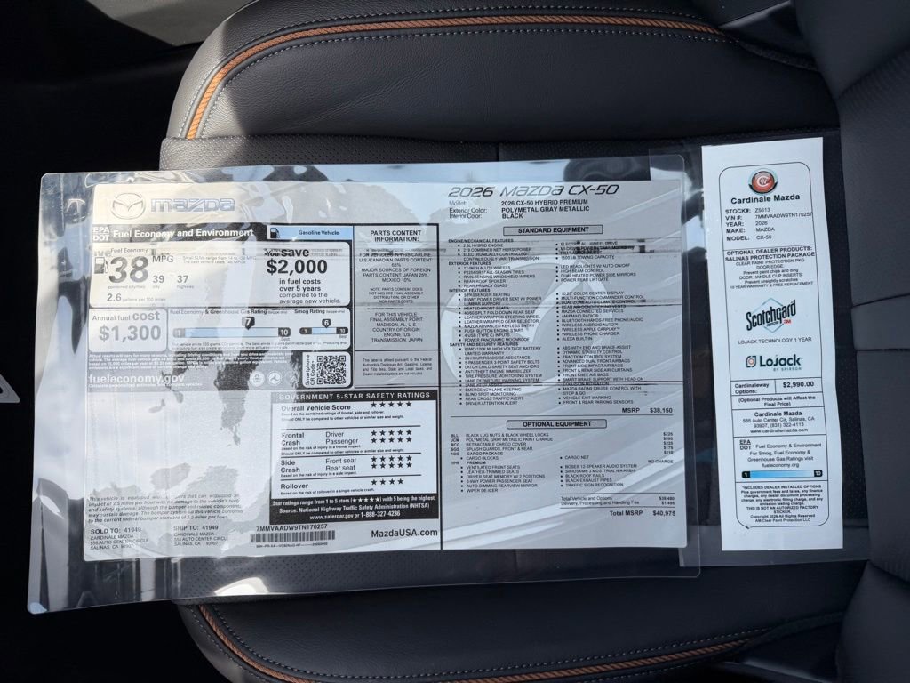 New 2026 MAZDA CX-50 AWD 2.5 Hybrid w/ Cargo Package image 35