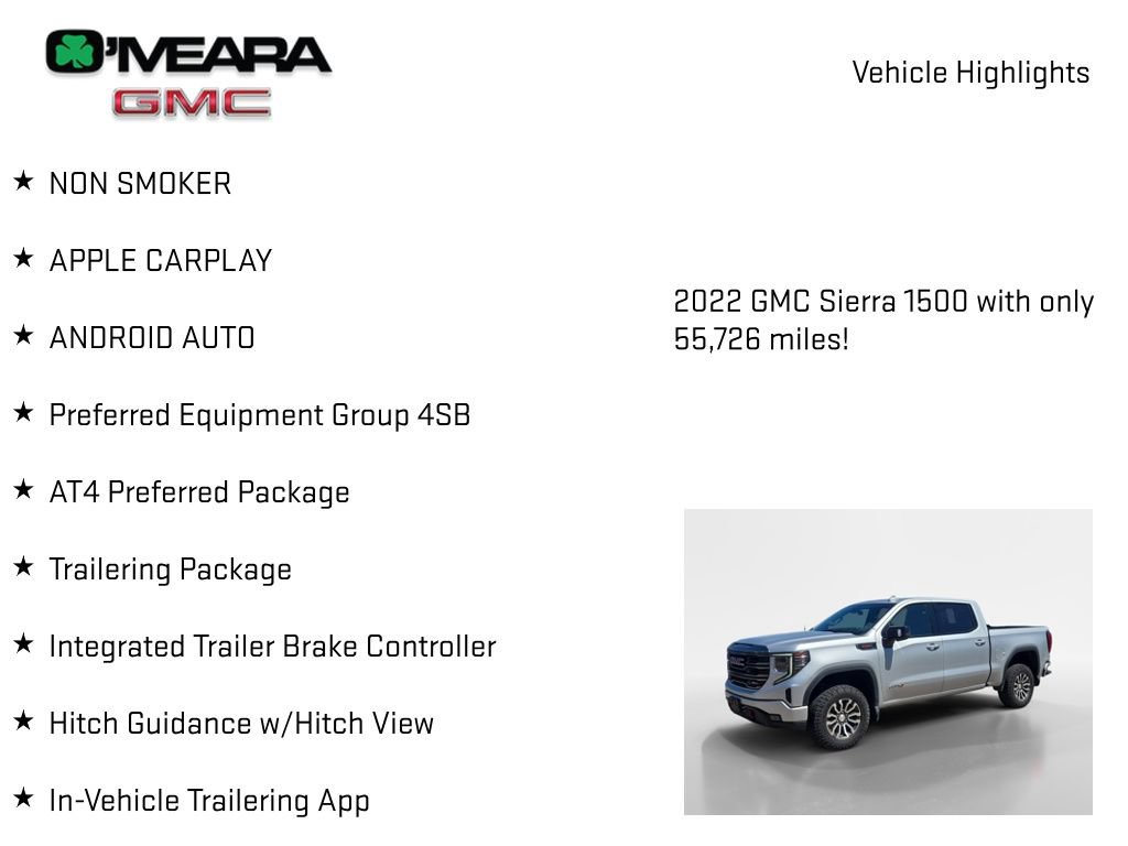 Used 2022 GMC Sierra 1500 AT4 w/ AT4 Preferred Package AWD/4WD image 8