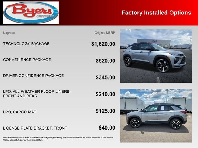 Used 2023 Chevrolet TrailBlazer RS w/ Technology Package FWD image 10
