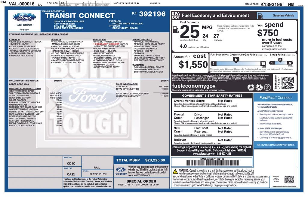 Used 2019 Ford Transit Connect XL FWD image 6