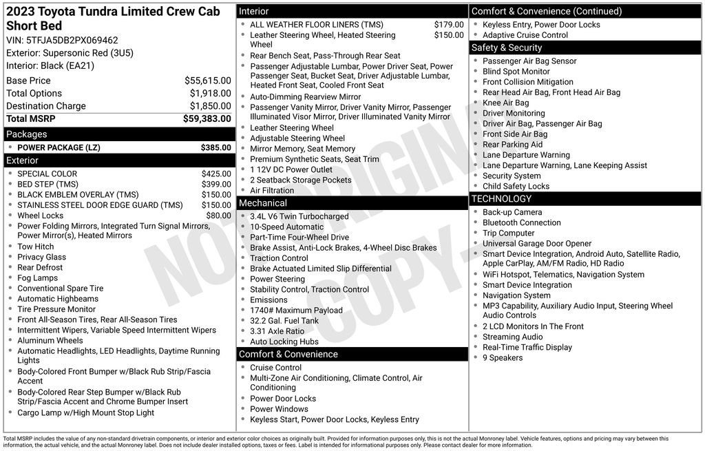 Used 2023 Toyota Tundra Limited w/ Power Package AWD/4WD image 36