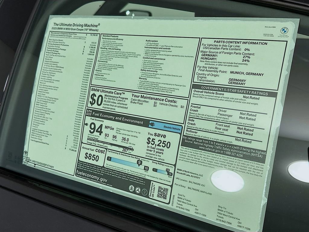 New 2025 BMW i4 M50 image 12