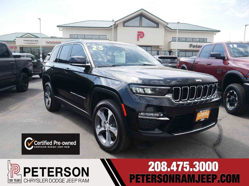 Certified 2025 Jeep Grand Cherokee Limited w/ Luxury Tech Group II AWD/4WD 360° Tour