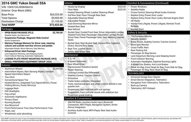 Used 2016 GMC Yukon Denali w/ Open Road Package image 3