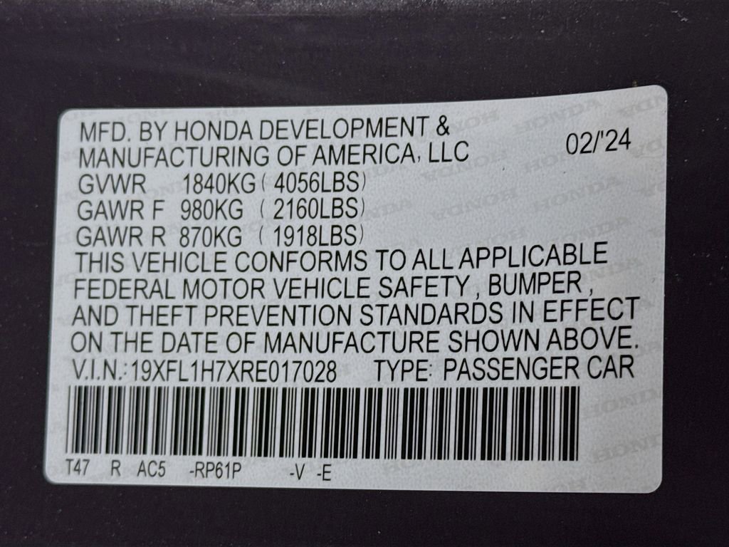 Certified 2024 Honda Civic EX-L image 30