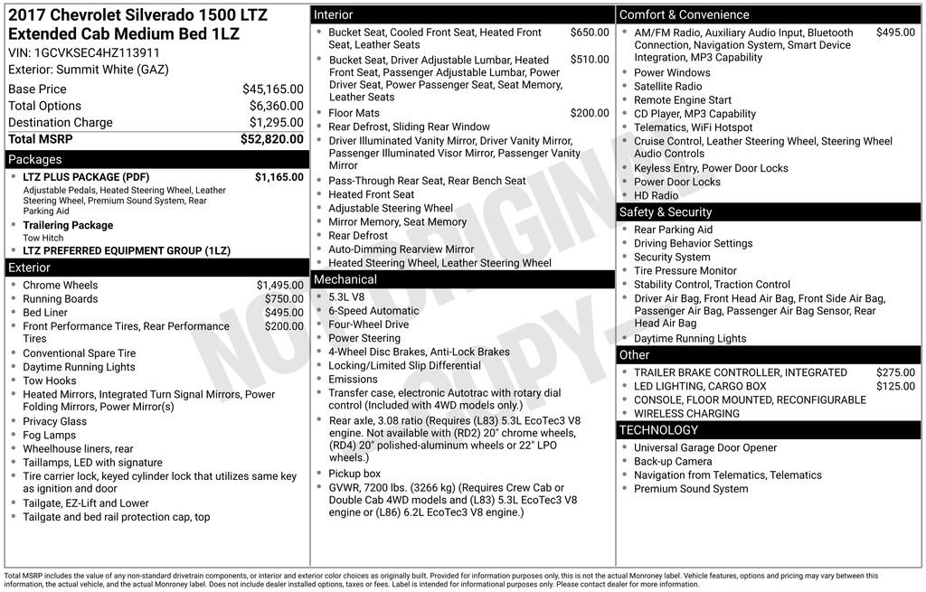 Used 2017 Chevrolet Silverado 1500 LTZ w/ LTZ Plus Package AWD/4WD image 6