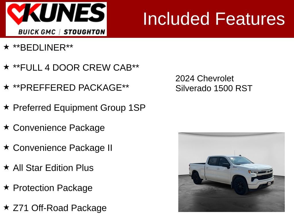 Used 2024 Chevrolet Silverado 1500 RST w/ Z71 Off-Road Package AWD/4WD image 3