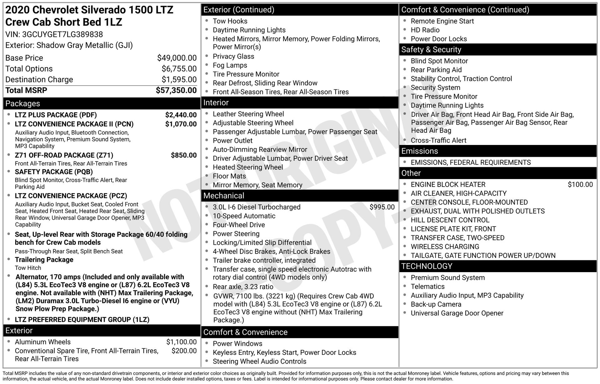 Used 2020 Chevrolet Silverado 1500 LTZ w/ LTZ Plus Package image 4