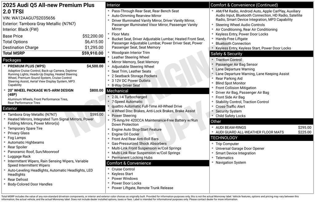 Certified 2025 Audi Q5 Premium w/ Premium Plus AWD/4WD image 43