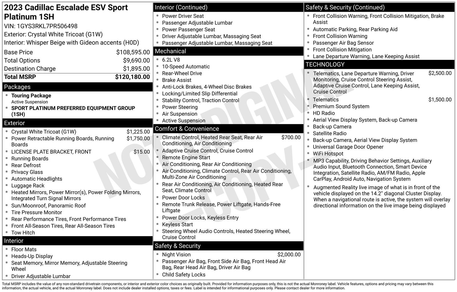 Used 2023 Cadillac Escalade ESV Sport Platinum RWD image 34