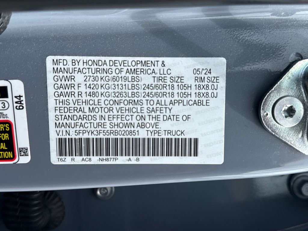 Used 2024 Honda Ridgeline RTL image 20