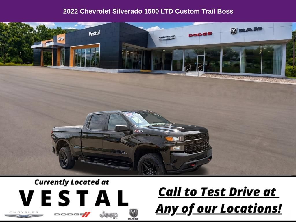 Used 2022 Chevrolet Silverado 1500 Custom Trail Boss w/ LPO, Dark Essentials Package