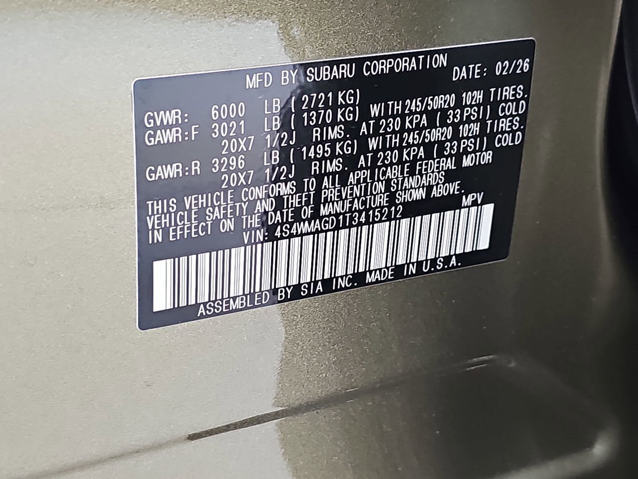 New 2026 Subaru Ascent Limited AWD/4WD image 44